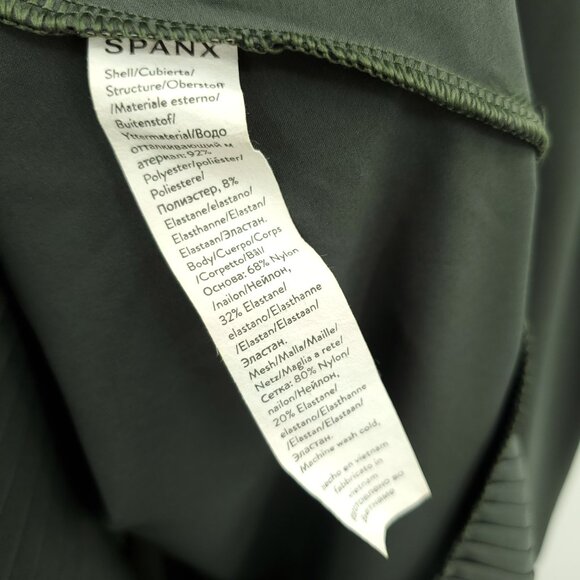 Spanx Yes Pleats Dress Tank Dress Built-In Shorts M Pine Stone Green - Picture 12 of 12